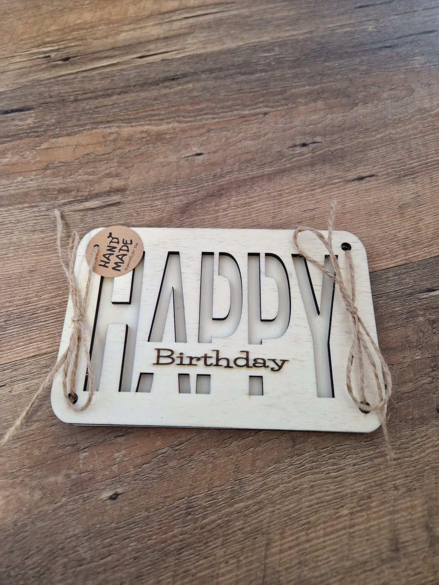 Lasergraviertes Holzschild zum Geburtstag - Ideal für Geldgeschenke