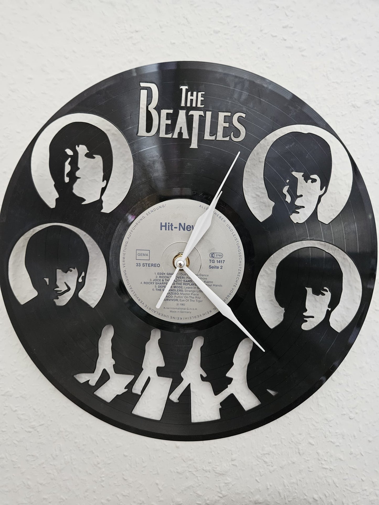 Vinyl-Wanduhr – Die Beatles